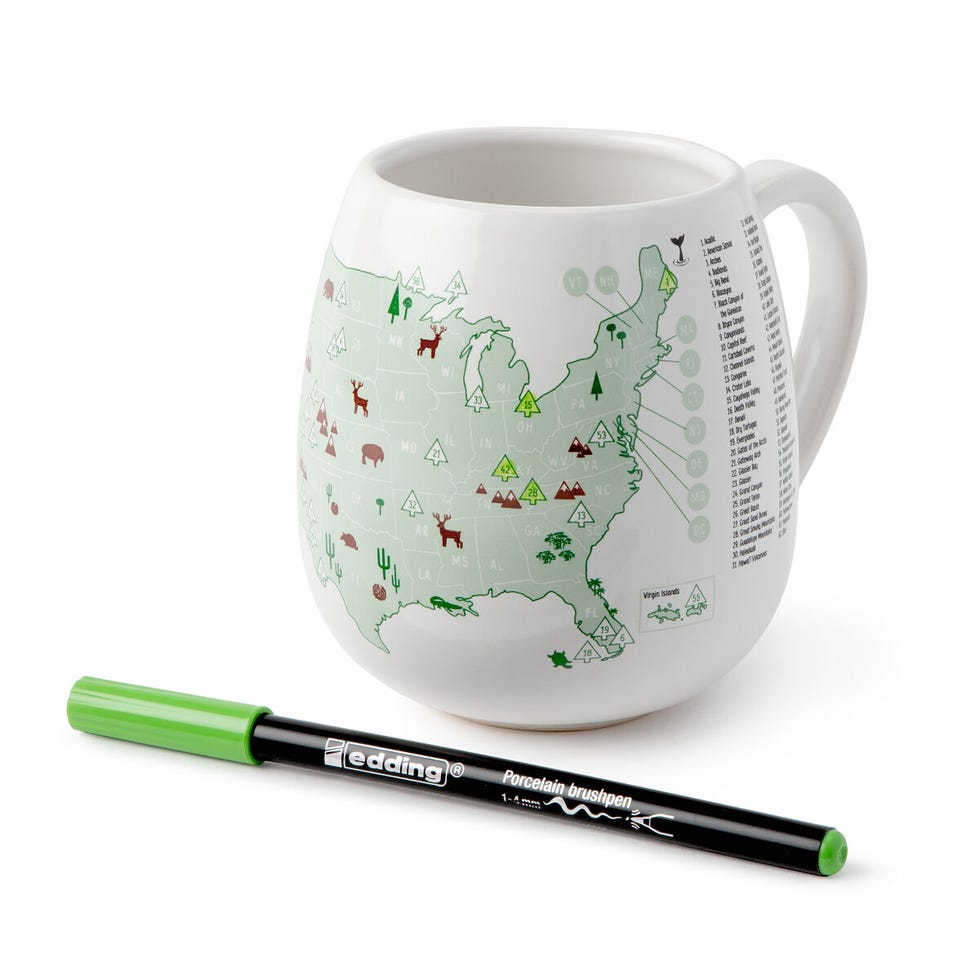 National Parks Color Map Mug