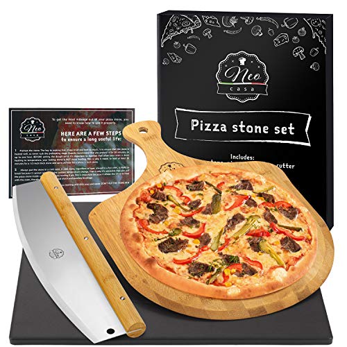 Ceramic Coated Pizza Stone Pan Set 