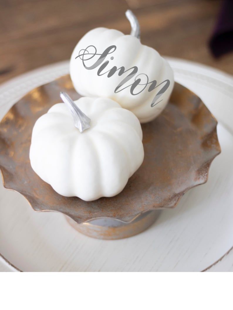 Personalized Pumpkin Place Cards