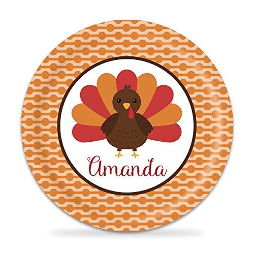 Personalized Melamine Thanksgiving Plate