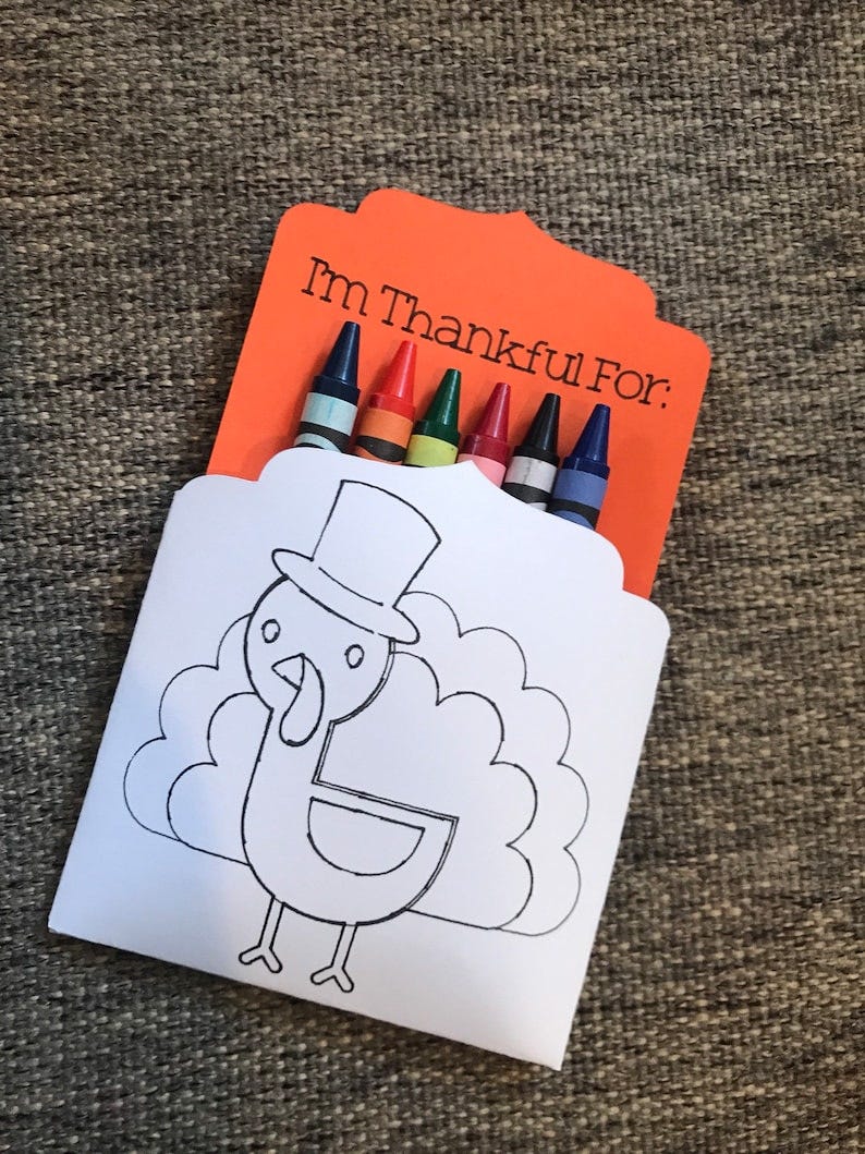 Thanksgiving Crayon Favors