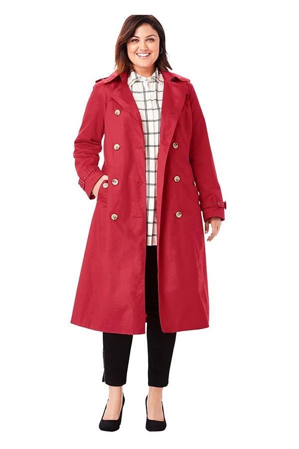 Plus size womens trench coats best sale