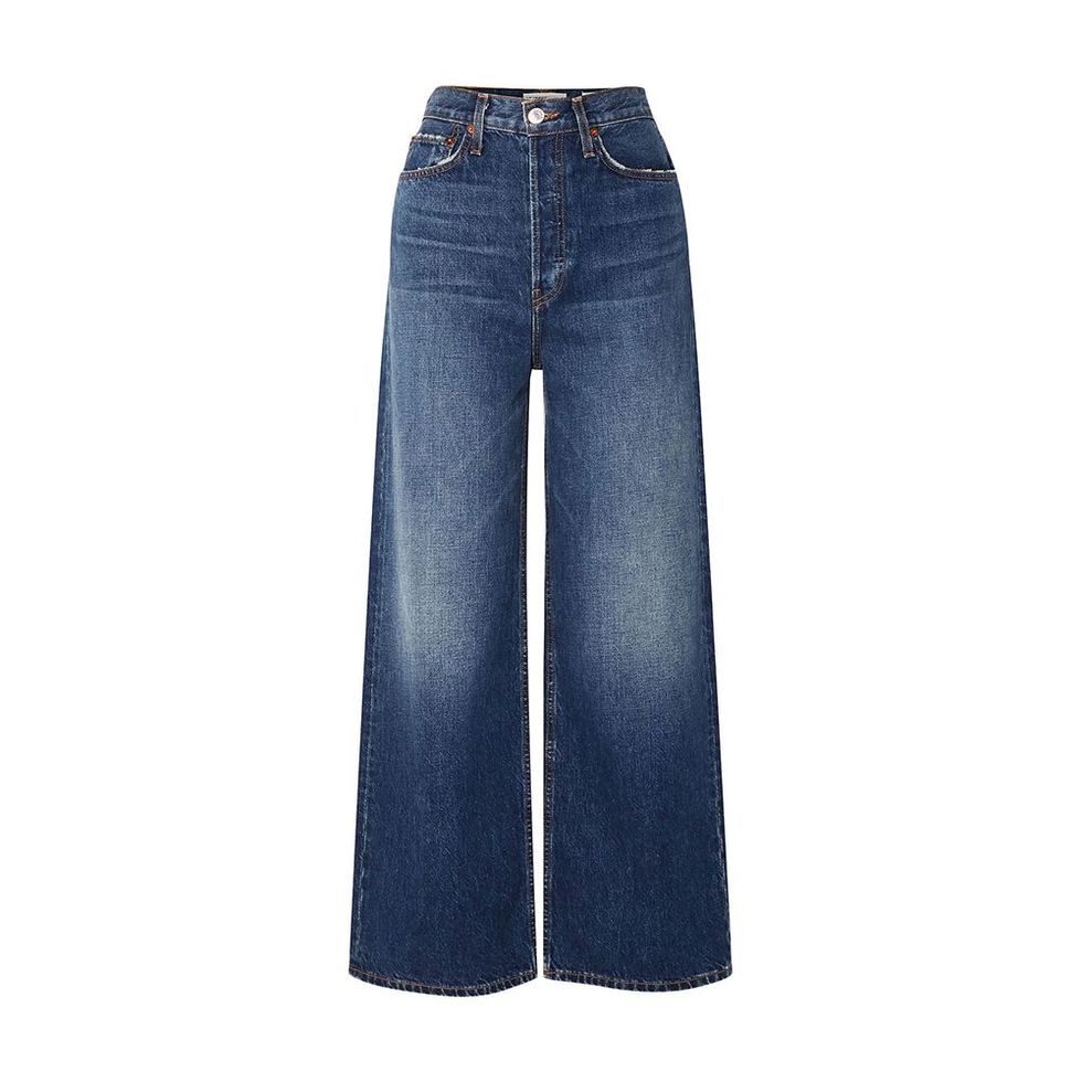 60s Extreme Wide-Leg Cotton Denim Jeans