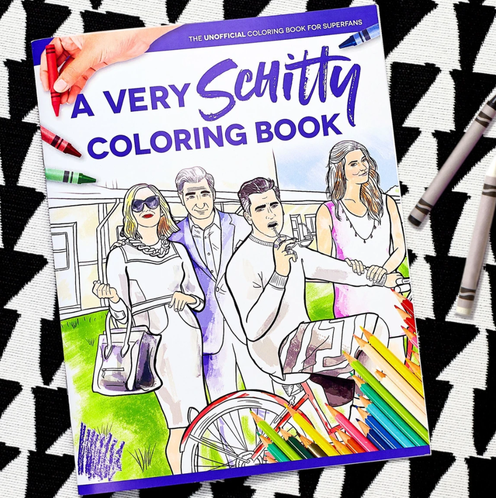 Schitt's Creek Inspired Colored Pencils & Coloring Pages Gift