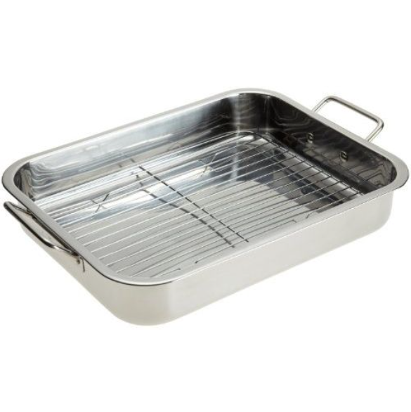 Imperial Home Stainless Steel 16-Inch Roasting Pan with Rack