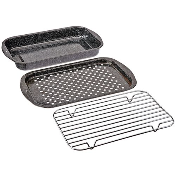 Granite Ware Bake, Broil, and Grill Pan, 3-Piece Set