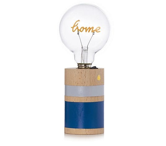 Bundleberry by Amanda Holden Neon Word Lamp with Wooden Base