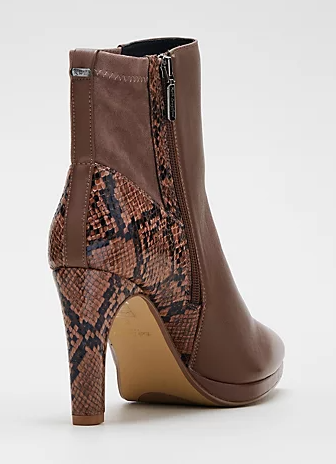 Ruth Langsford Platform Leather Ankle Boot