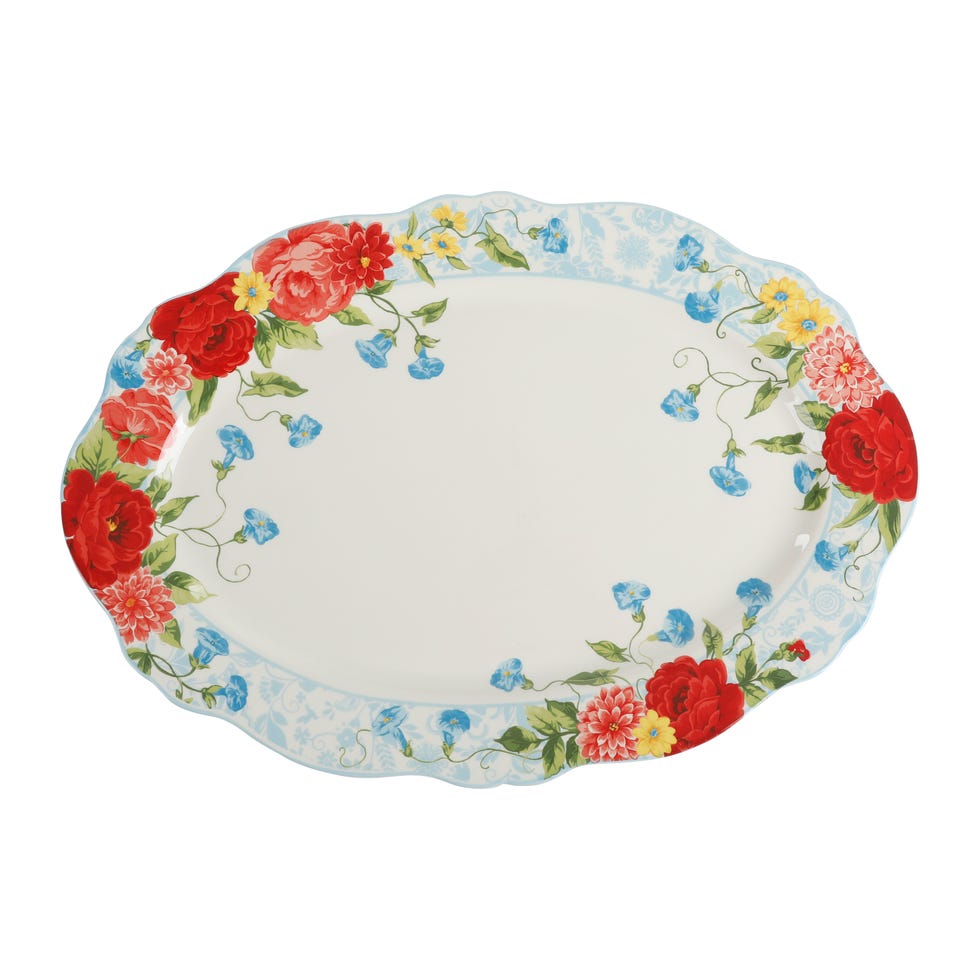 The Pioneer Woman Sweet Rose 21-Inch Oval Serving Platter