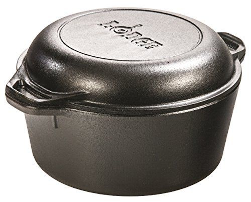 Pre-Seasoned Cast Iron Double Dutch Oven