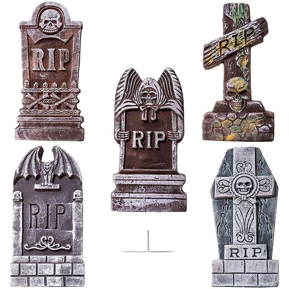 Foam Graveyard Tombstones, 5-Pack
