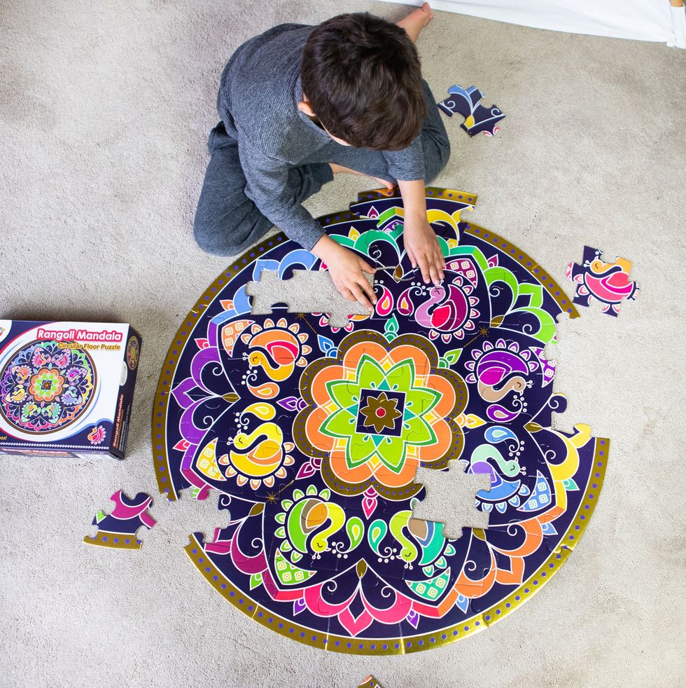Rangoli Mandala Circular Floor Puzzle