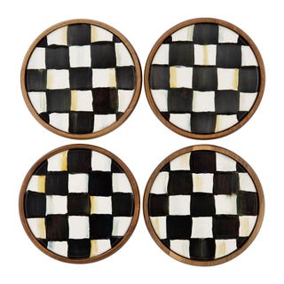 Courtly Check Coasters - Set of Four