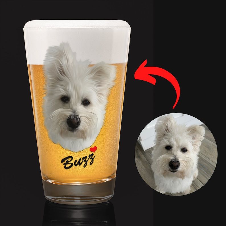 BuzzBarks Custom Pet Beer Glass