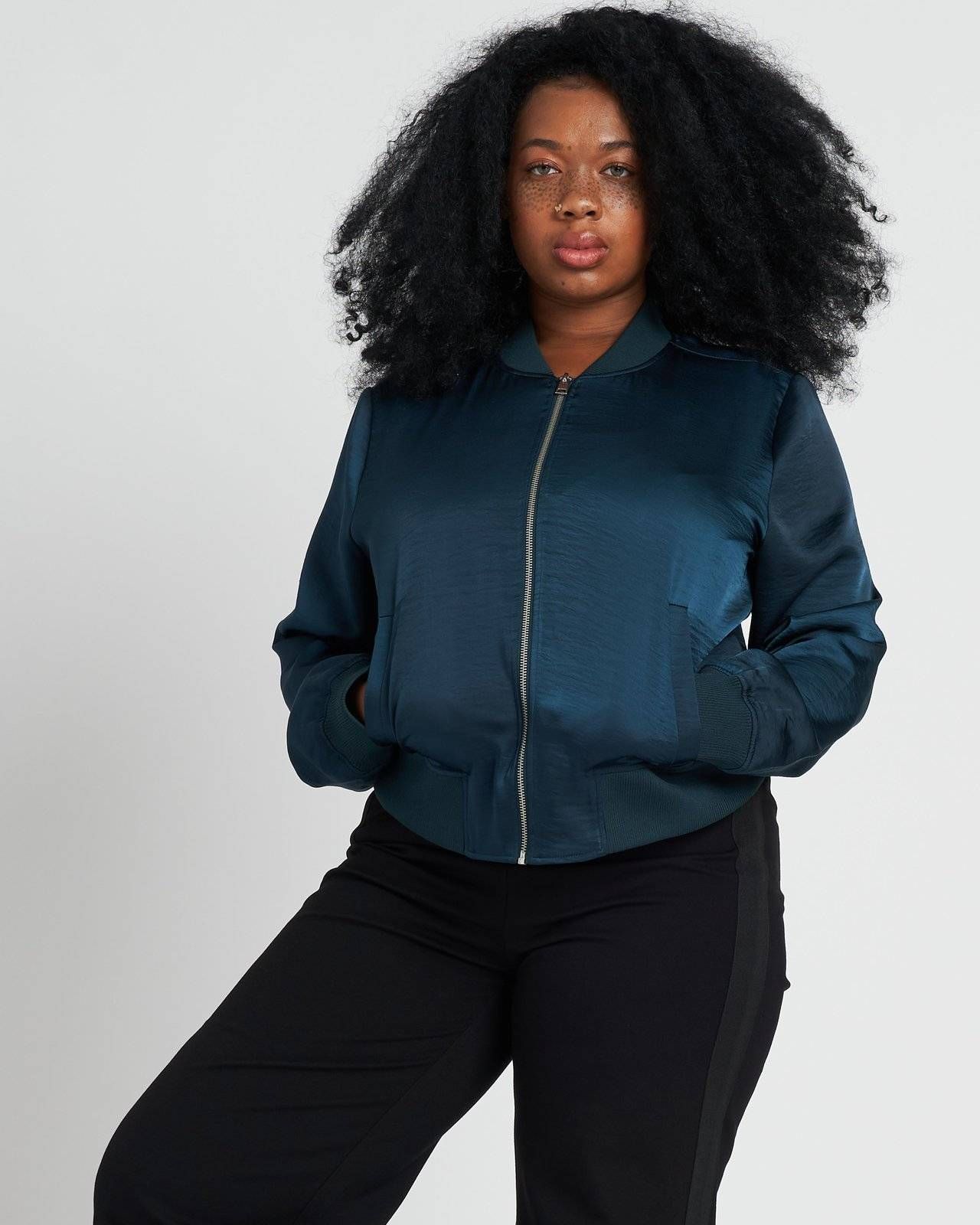 Bomber plus store size jacket