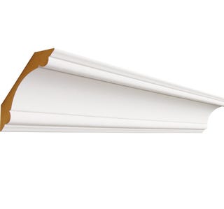 3-3/8-in x 12-ft Primed MDF Crown Moulding 3-3/8-in x 12-ft Primed MDF Crown Moulding