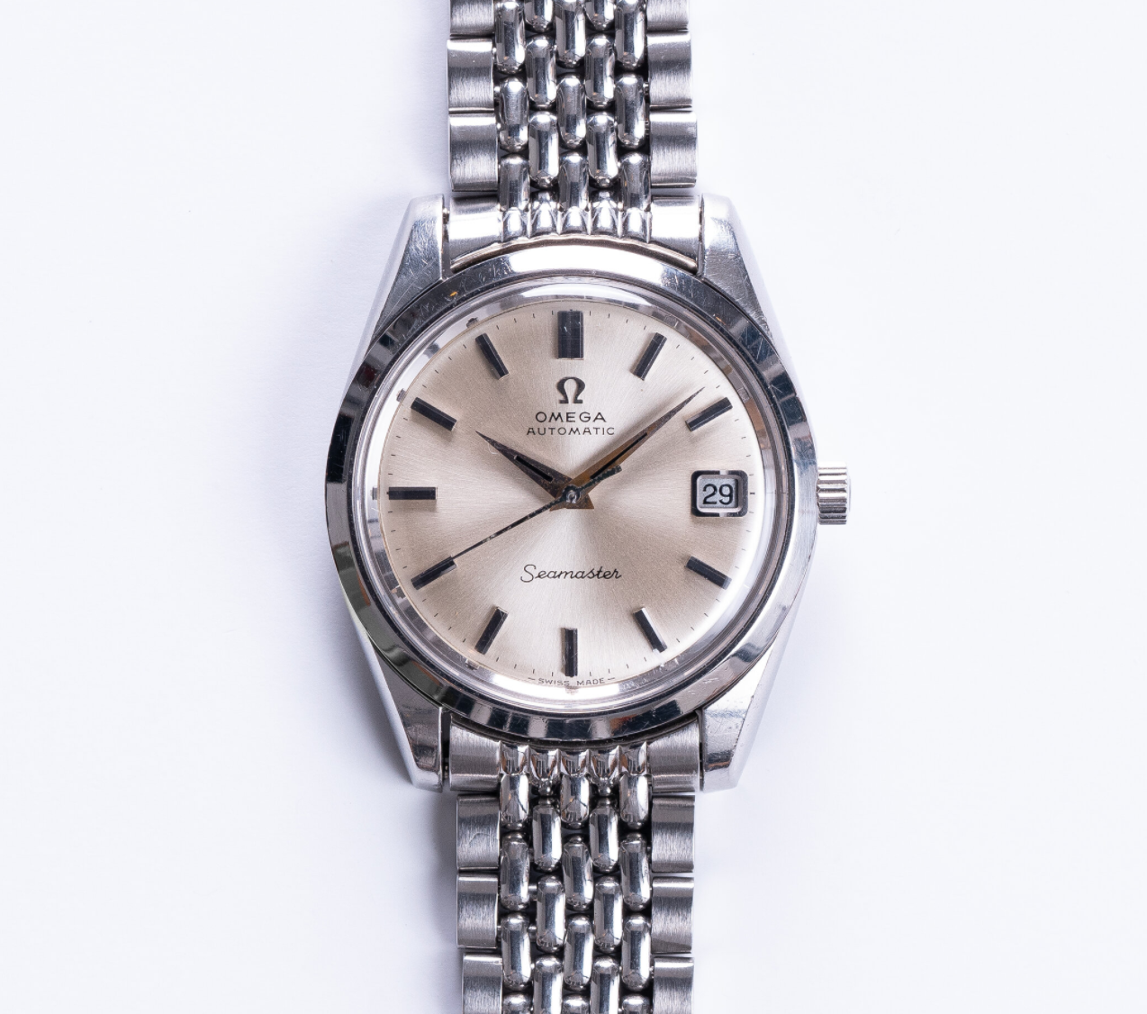 Omega Vintage Seamaster, A Stainless Steel Automatic Wristwatch With Date  And Bracelet Available For Immediate Sale At Sotheby's