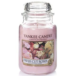 Yankee Candle Scented Candle | Fresh Cut Roses Large Jar Candle | Burn Time: Up to 150 Hours