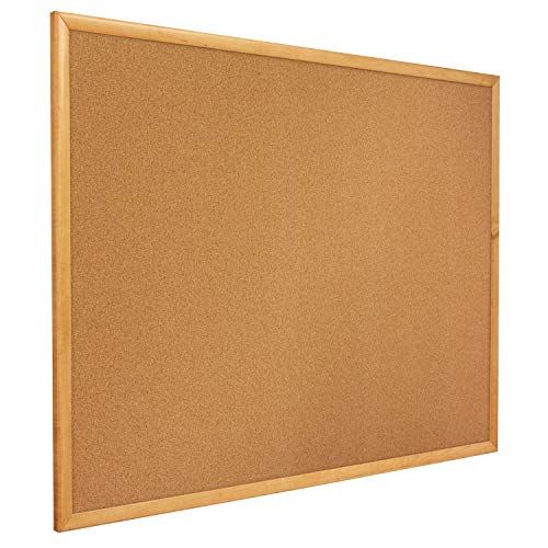 12 x 12 inch Square Cork Board Tiles with Self Adhesive Backing, 1/2 inch Thick, Mini Wall Bulletin Boards for Notes, Photos, 2 Pack with 40 Push Pins