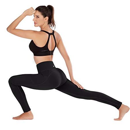 Ewedoos Bootcut Yoga Pants for Women High Waisted Yoga Pants with Pockets  for Women Bootleg Work Pants Workout Pants (Black, XX