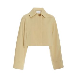 Cropped Cotton-Blend Twill Jacket