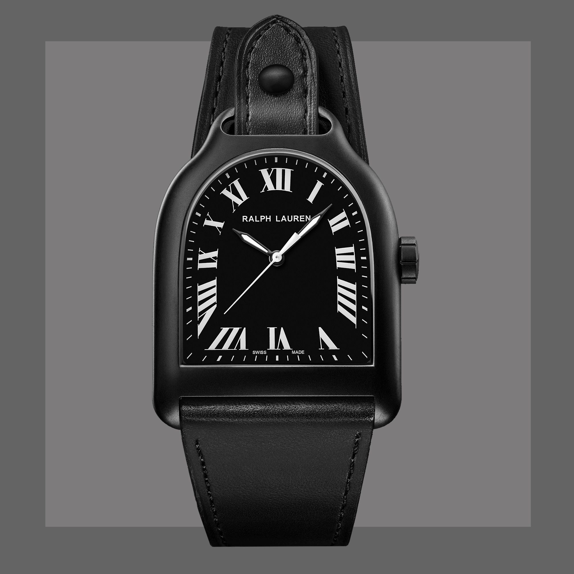 Stirrup Watch - Large Steel Black Finish