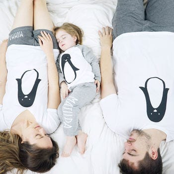 Personalised Penguin Family Pyjamas