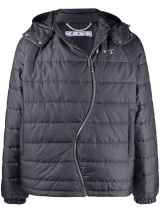 Twist-Zip Logo Puffer Jacket