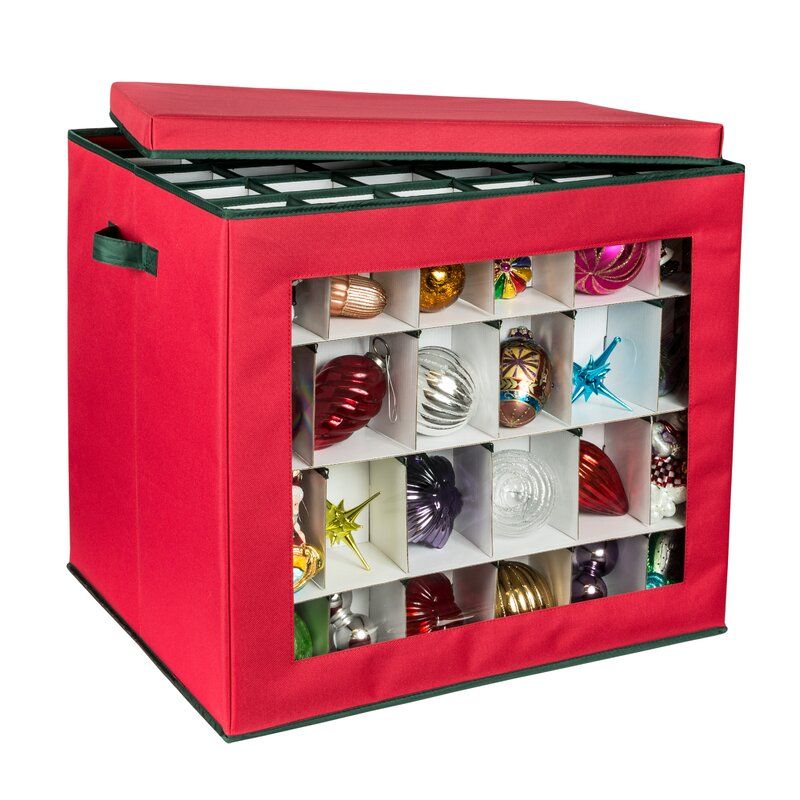Rubbermaid Ornament Storage Low Profile Holds 40 Ornaments