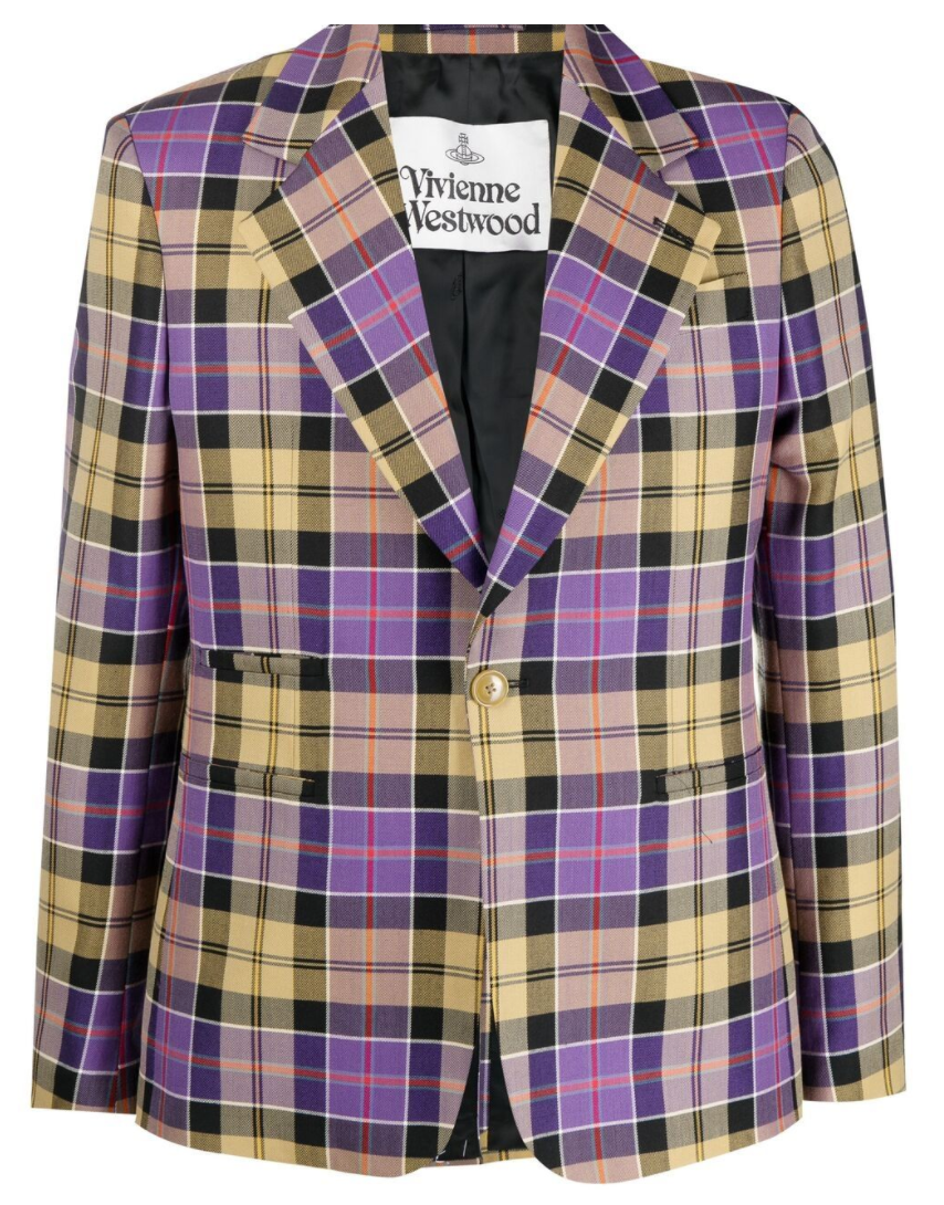 Beyoncé Goes Preppy in a Plaid Purple Suit and Lilac Crop Top