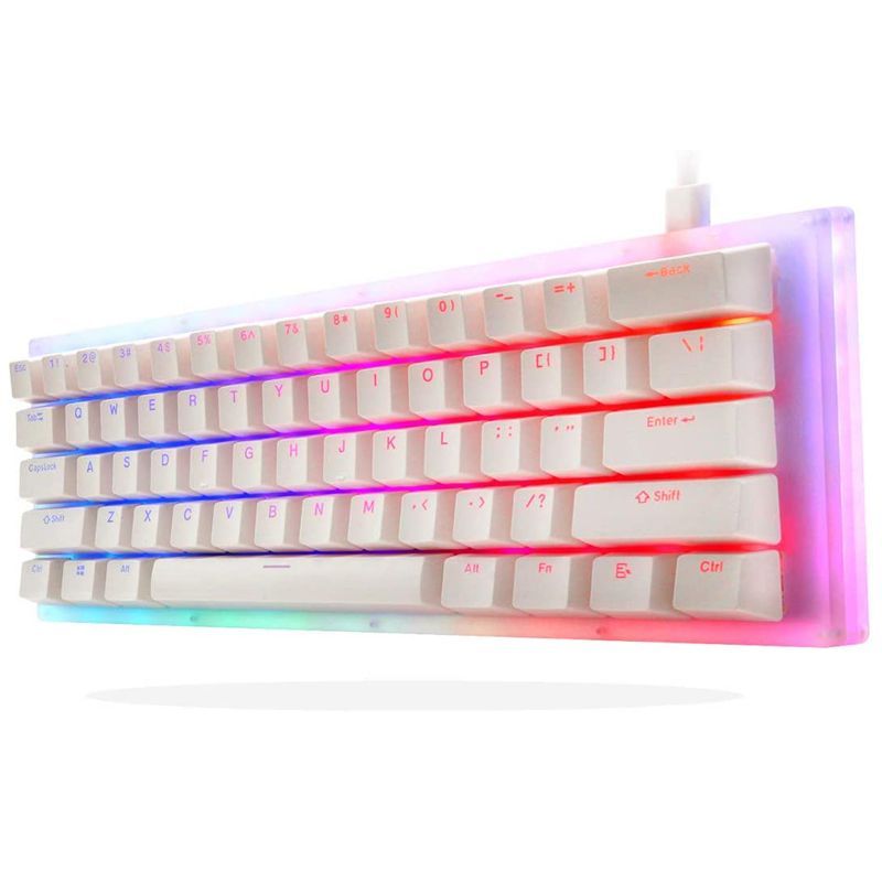 Newmen GM610 60% Mechanical Keyboard,Type-C/Bluetooth Keyboard with RGB  Backlit, Hot-Swappable 61 Keys Compact Mechanical Keyboard for Mac/PC  Gamer