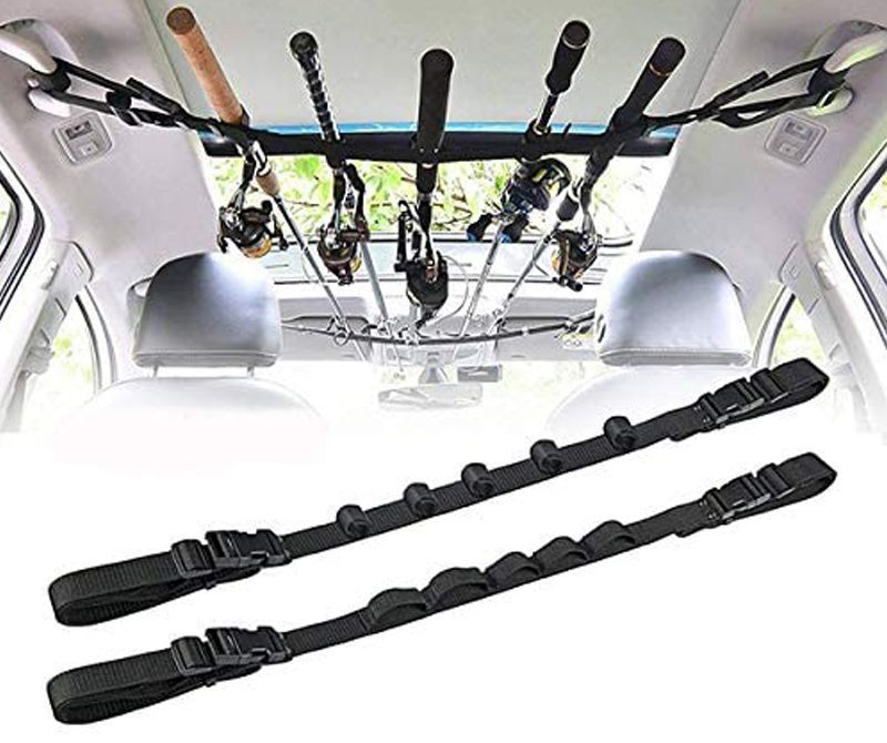 Fishing Rod Rack For Truck SUV Carrier Storage Roof Reels Poles Travel Garage 