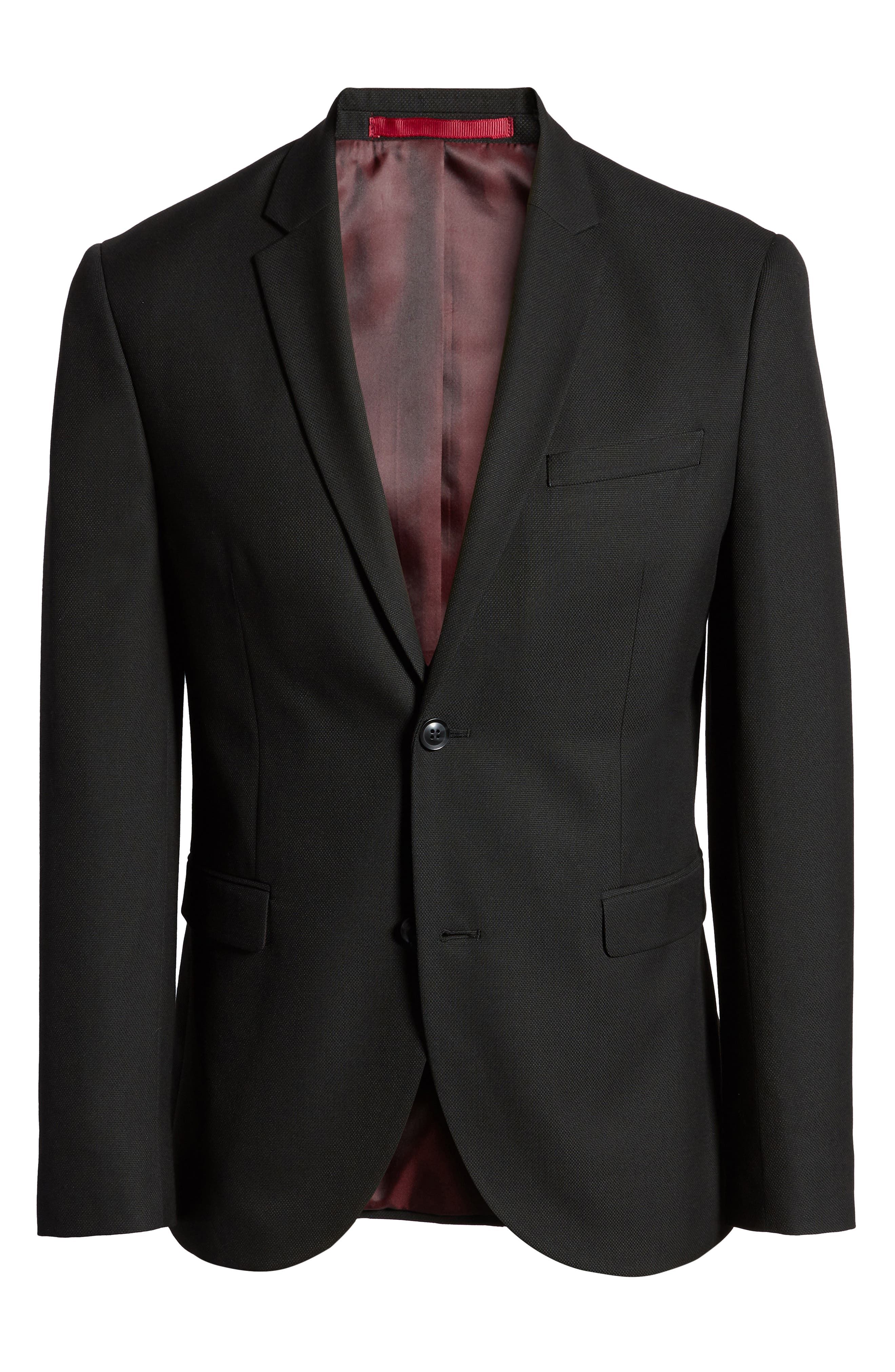 Skinny-Fit Textured Suit Jacket