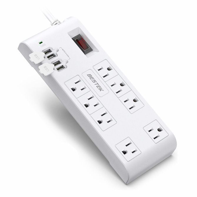 8-Outlet 6-Foot Extension Cord Power Strip
