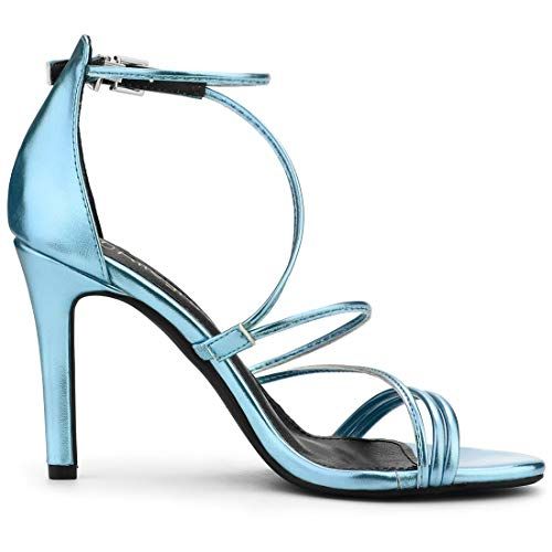 Women's Party Strappy Stiletto Blue High Heels Sandals