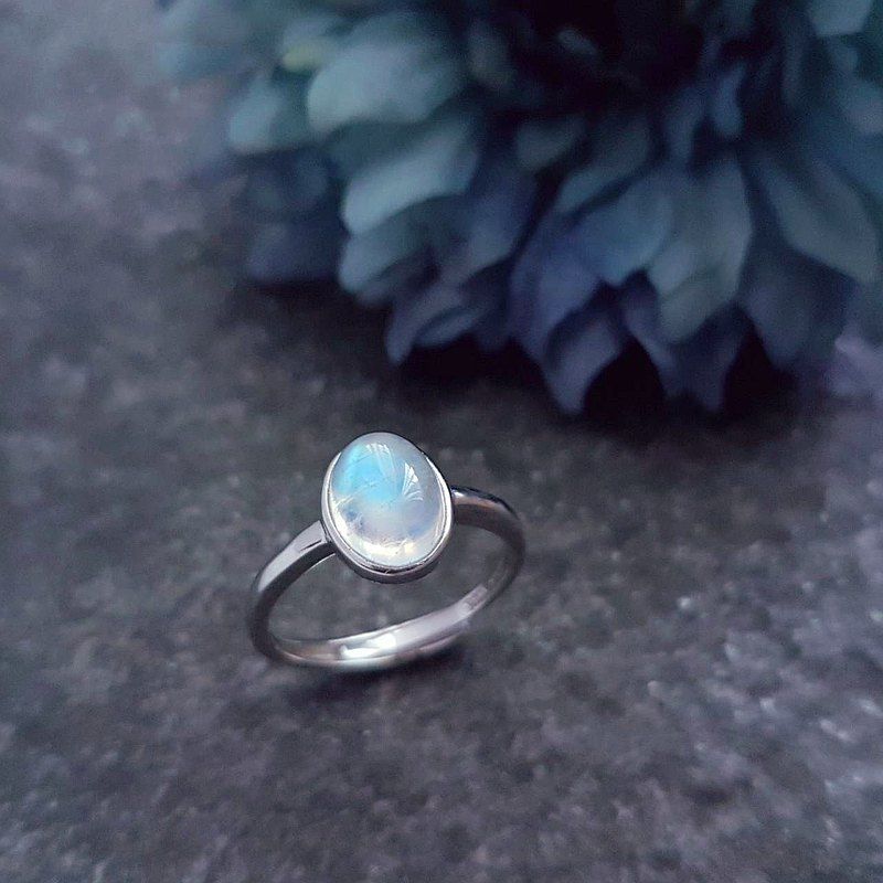  月光石飾品推薦：藍月光石 925銀 戒指