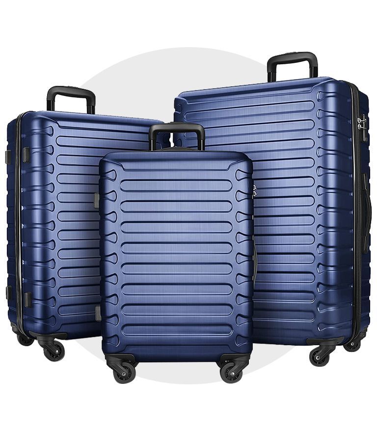LuggageX Set de bagage bleu bleu marine 28 21 24