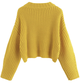 Women's Long Sleeve Waffle Knit Sweater