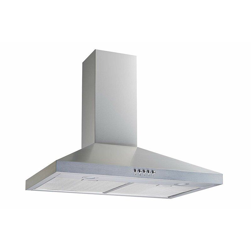 FIREGAS 30 inch Wall Mount Range Hood, Stainless Steel Stove Vent Hood with 3 Speed Exhaust Fan, Aluminum Mesh Filters, Ducted/Ductless Convertible