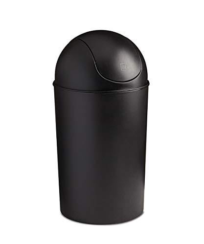 Swing Top Trash Can. 50 L/13 gal. (Black and Grey)