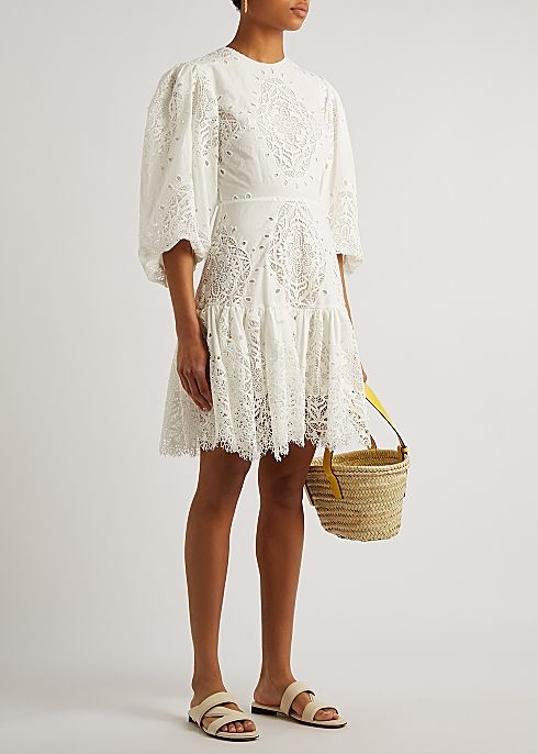白色系蕾絲洋裝推薦2：BORGO DE NOR短洋裝