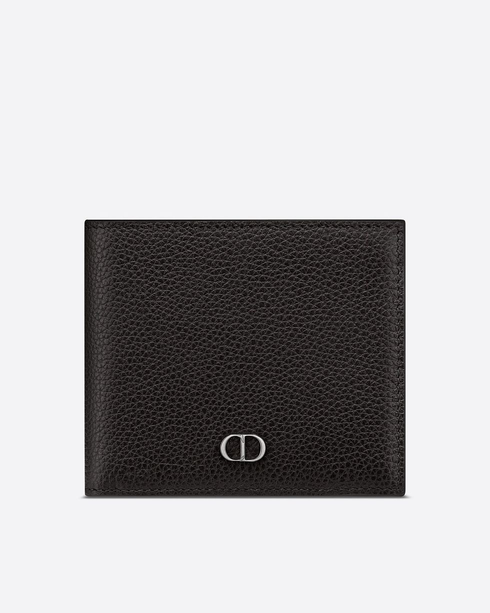 Dior男生皮夾推薦１：黑色顆粒小牛皮錢包