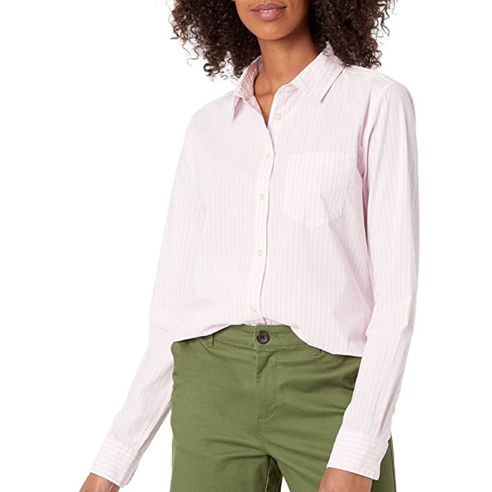 Women's Classic-Fit Long Sleeve Button Down