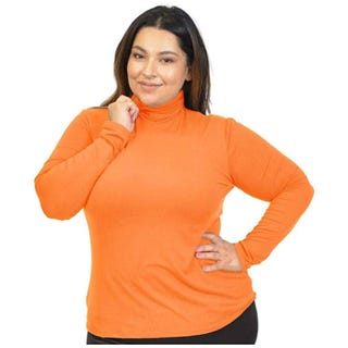 Women's Plus Size Warm Long Sleeve Turtleneck