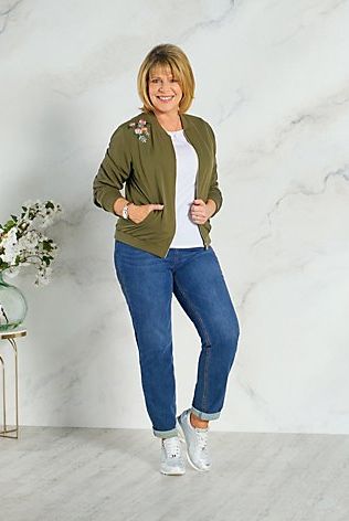 Ruth Langsford Embroidered Bomber jacket