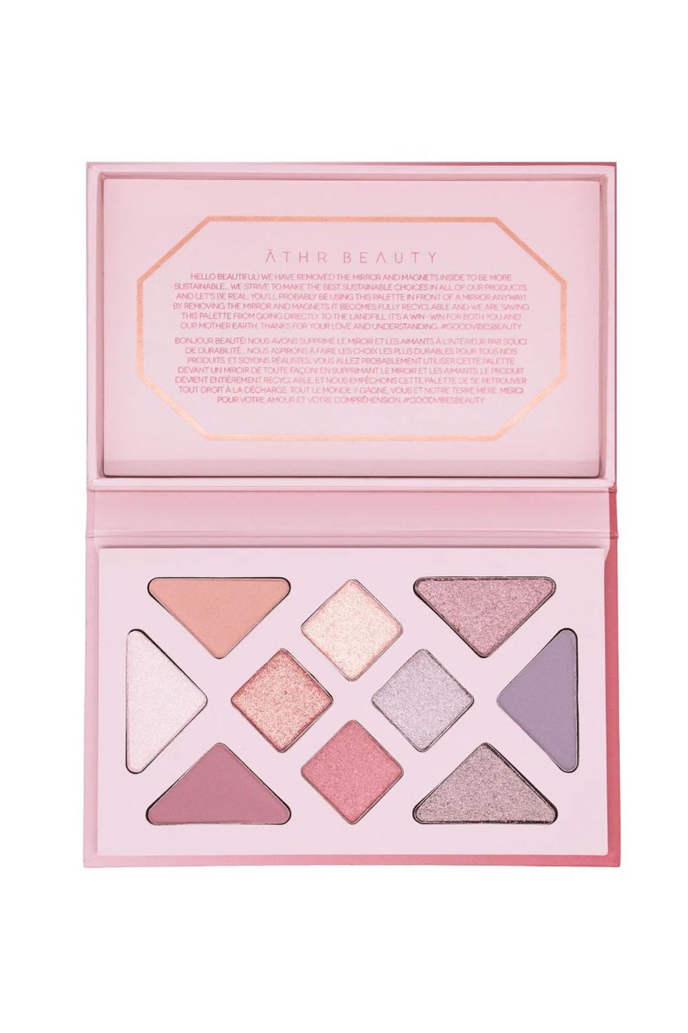 Athr Beauty Rose Quartz Crystal Gemstone Eyeshadow Palette