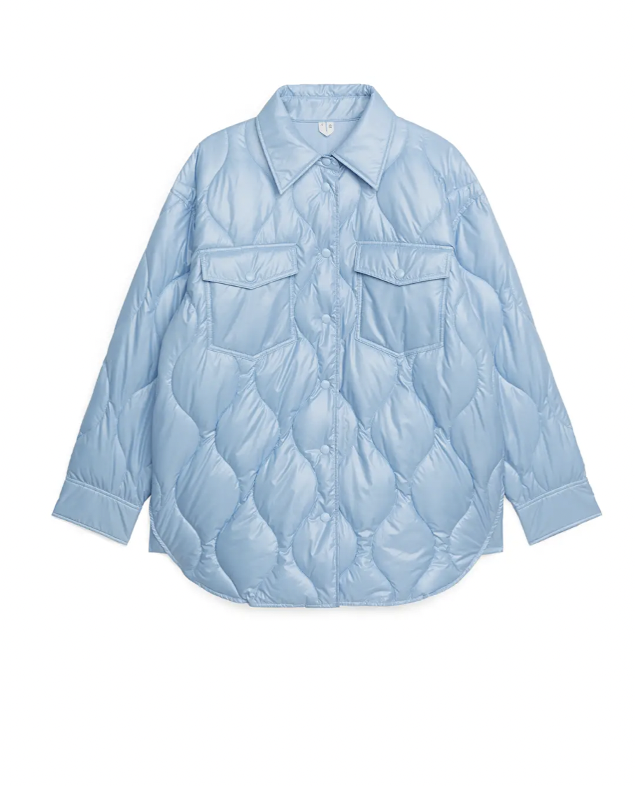 GIACCA QUILTED AZZURRO CIELO
