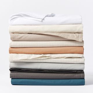 Organic Crinkled Percale Sheets