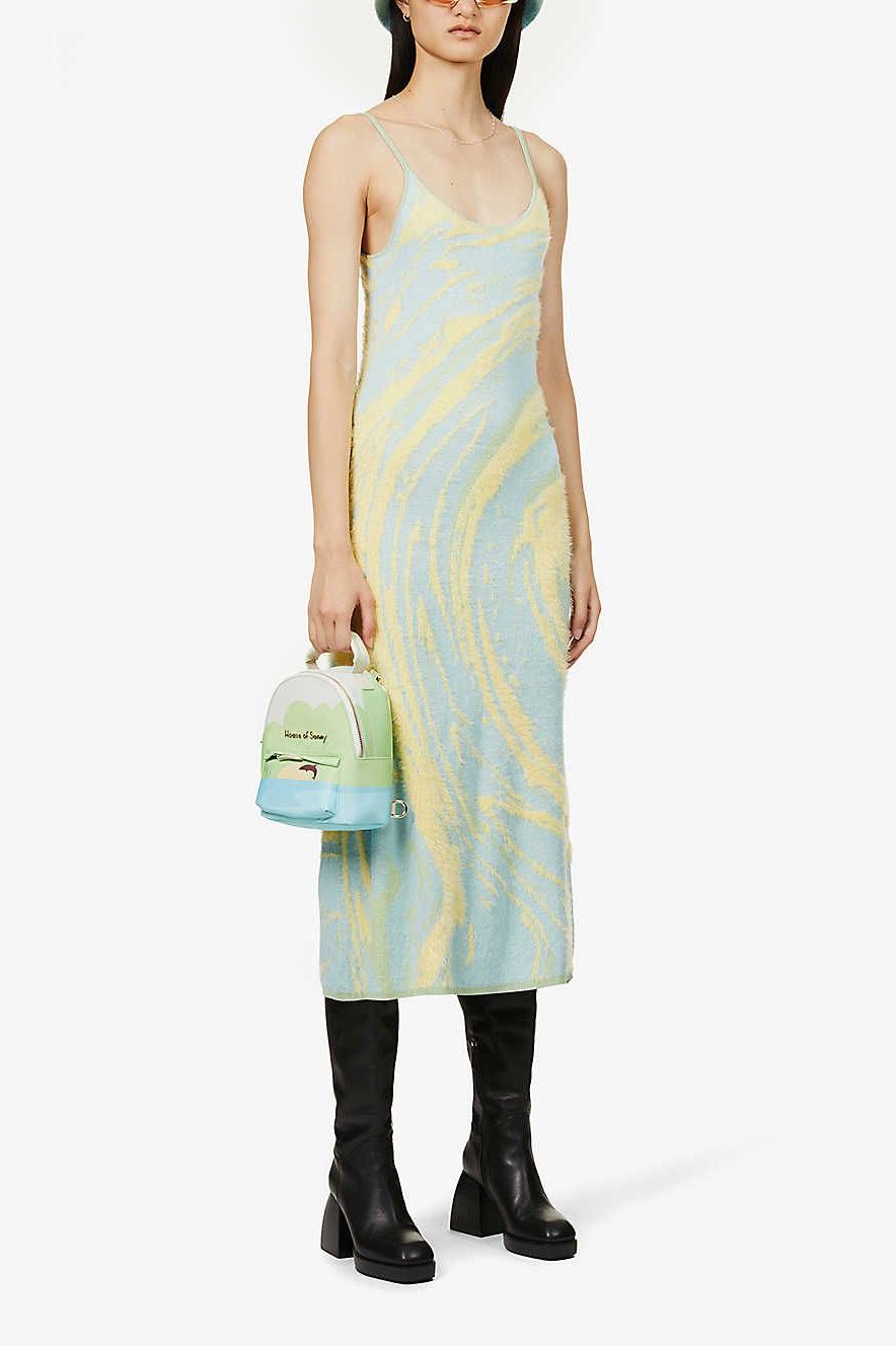 Cypress Hockney Spiral-Print Knitted Dress
