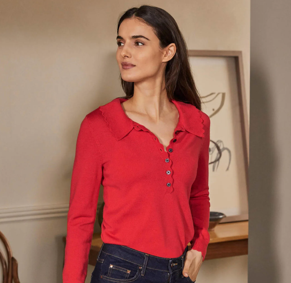 Boden clearance red jumper